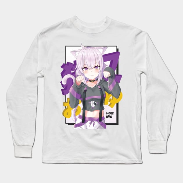 Hololive JP - Nekomata Okayu Long Sleeve T-Shirt by naderu